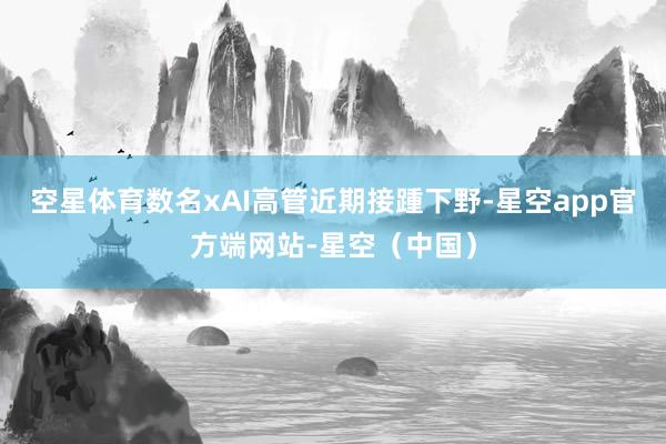 空星体育 数名xAI高管近期接踵下野-星空app官方端网站-星空(中国)