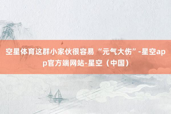 空星体育这群小家伙很容易 “元气大伤”-星空app官方端网站-星空（中国）