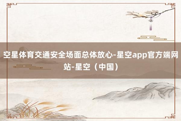 空星体育交通安全场面总体放心-星空app官方端网站-星空(中国)